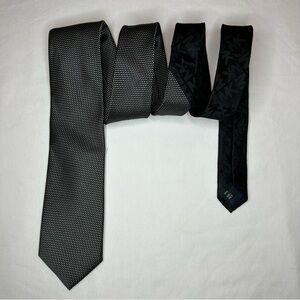 Michael Kors Black & White Geometric Tie Preppy Work Wedding Dinner Attire MK